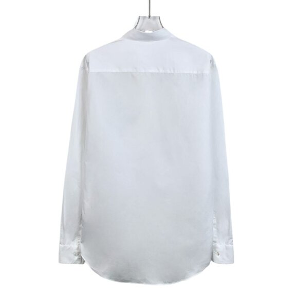 Dior White Cotton & Polyester Embroidered Button-Down Shirt Size 40 - Picture 2 of 7